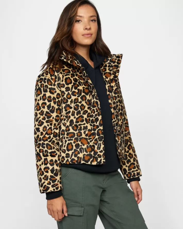 RVCA Casaco Eezeh corduroy Puffer JACKET Feminino | AFBPWO-043<MULHER Casaco