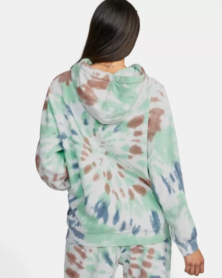RVCA Moletom Com Capuz All The Way Tie-Dye Feminino | FESHOJ-079<MULHER Moletom Com Capuz