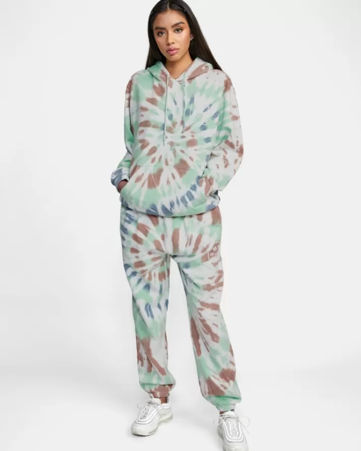 RVCA Moletom Com Capuz All The Way Tie-Dye Feminino | FESHOJ-079<MULHER Moletom Com Capuz