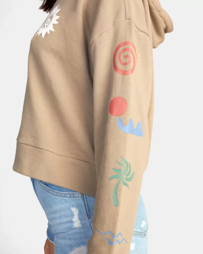 RVCA Moletom Com Capuz Breeze Pullover Feminino | NJIAOS-417<MULHER Moletom Com Capuz