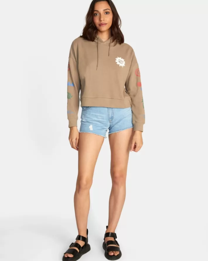 RVCA Moletom Com Capuz Breeze Pullover Feminino | NJIAOS-417<MULHER Moletom Com Capuz