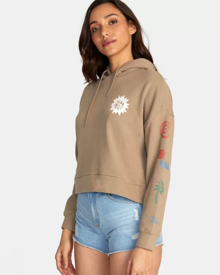 RVCA Moletom Com Capuz Breeze Pullover Feminino | NJIAOS-417<MULHER Moletom Com Capuz