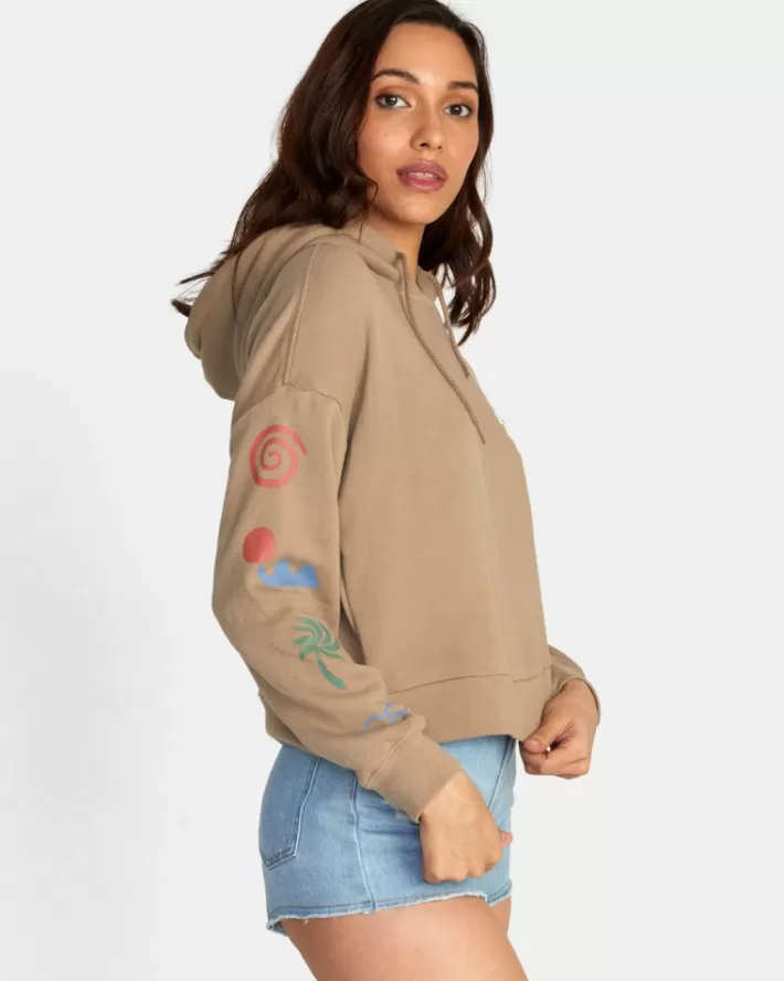 RVCA Moletom Com Capuz Breeze Pullover Feminino | NJIAOS-417<MULHER Moletom Com Capuz