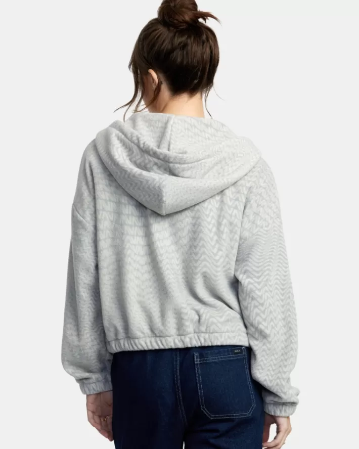 RVCA Moletom Com Capuz Daybreak Zip Fleece Feminino | HUOZQR-895<MULHER Moletom Com Capuz