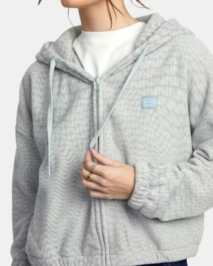 RVCA Moletom Com Capuz Daybreak Zip Fleece Feminino | HUOZQR-895<MULHER Moletom Com Capuz