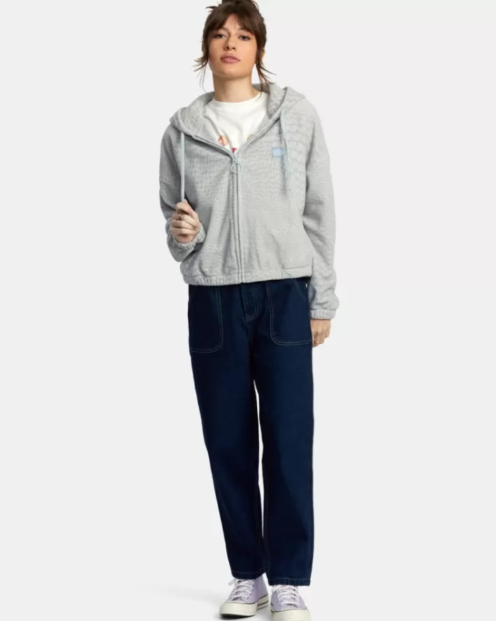 RVCA Moletom Com Capuz Daybreak Zip Fleece Feminino | HUOZQR-895<MULHER Moletom Com Capuz