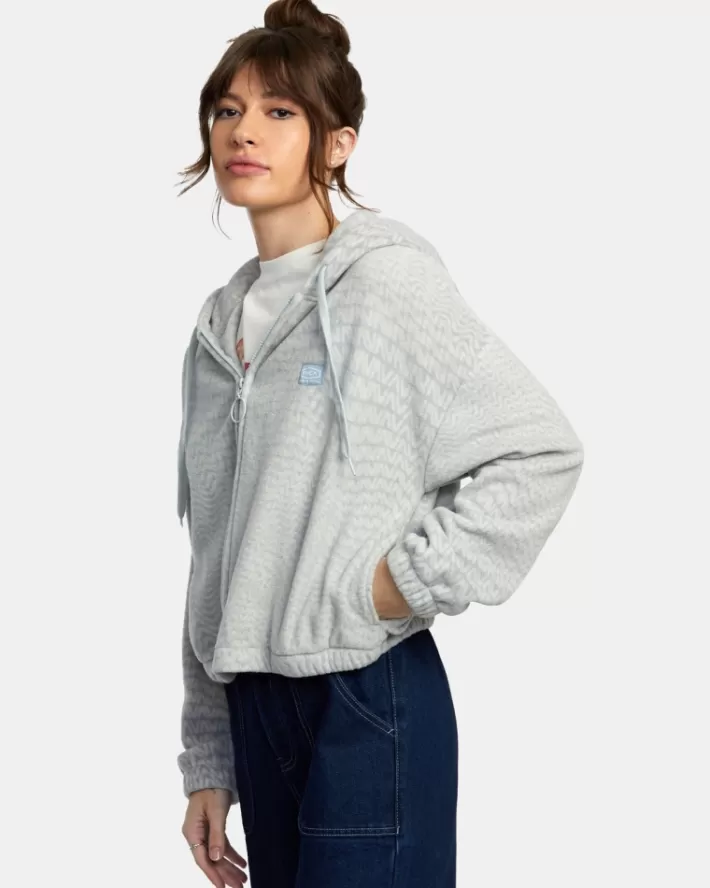 RVCA Moletom Com Capuz Daybreak Zip Fleece Feminino | HUOZQR-895<MULHER Moletom Com Capuz