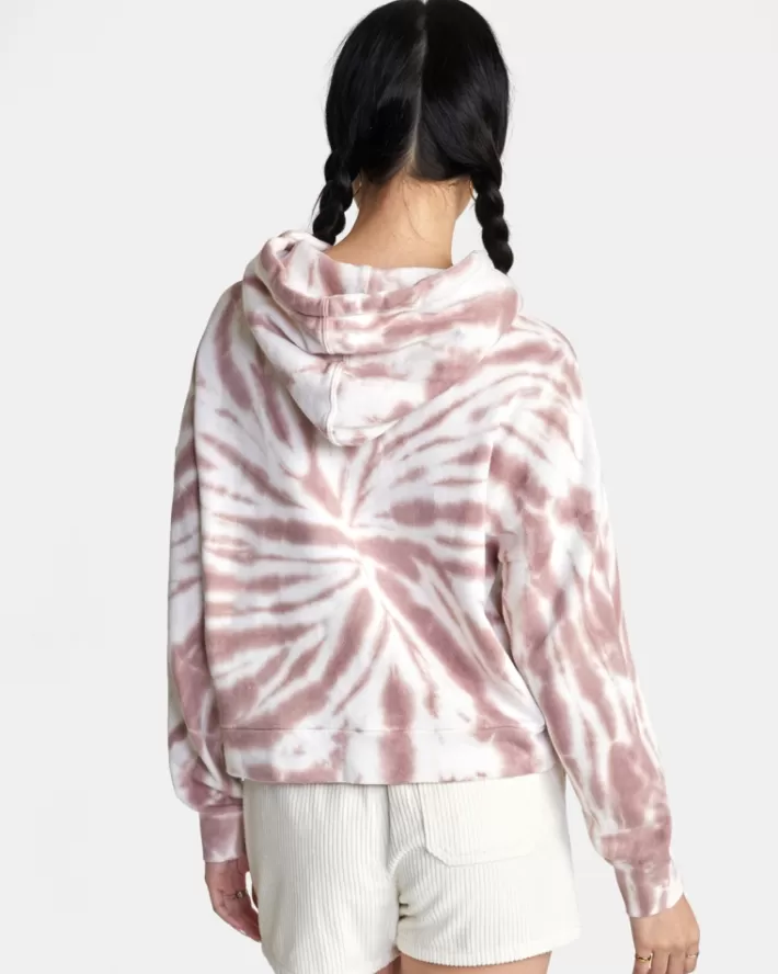 RVCA Moletom Com Capuz Five Palms Cropped Feminino | JQSULA-653<MULHER Moletom Com Capuz