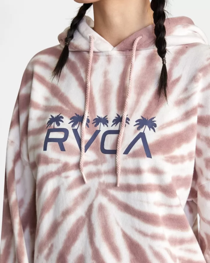 RVCA Moletom Com Capuz Five Palms Cropped Feminino | JQSULA-653<MULHER Moletom Com Capuz