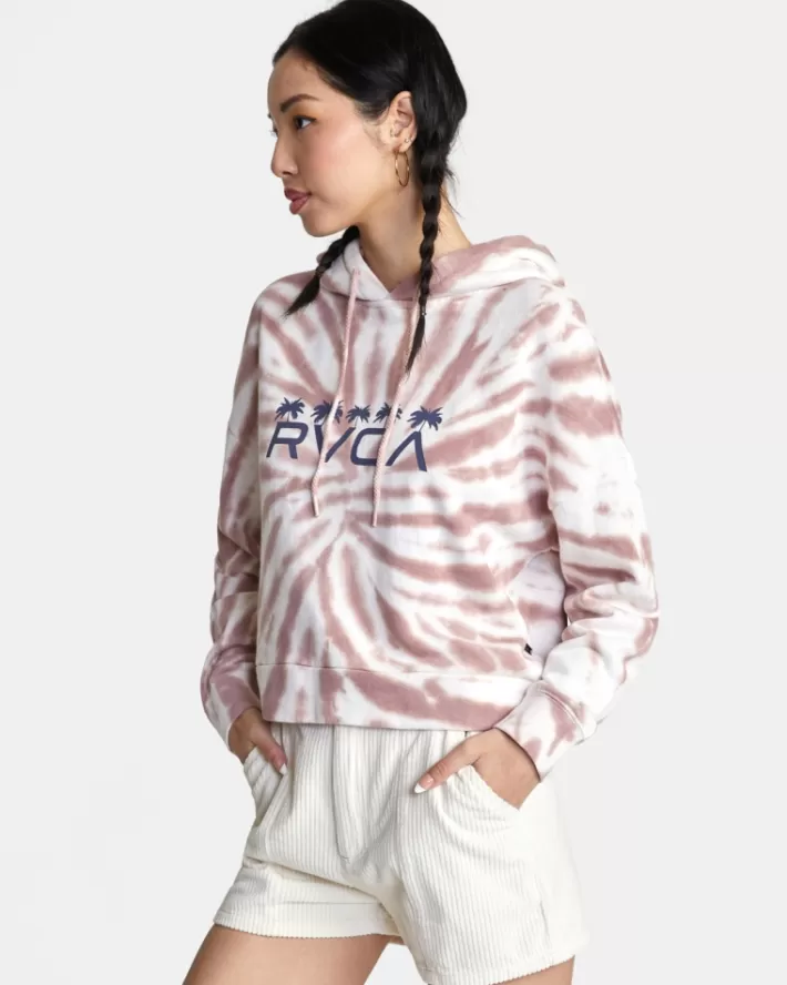 RVCA Moletom Com Capuz Five Palms Cropped Feminino | JQSULA-653<MULHER Moletom Com Capuz