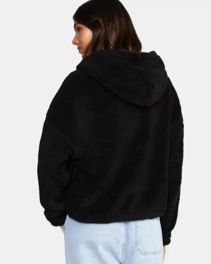 RVCA Moletom Com Capuz Fuzzy Zip-Up Fleece Feminino | PADEJY-973<MULHER Moletom Com Capuz