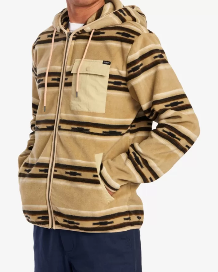 RVCA Moletom Com Capuz Hawthorne Zip-Up Encapuzado Fleece Masculino | KWOTCX-512< Moletom Com Capuz
