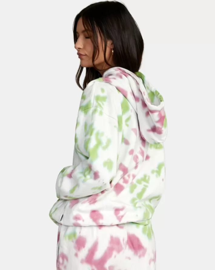 RVCA Moletom Com Capuz Little Tie-Dye Feminino | DQXTZF-051<MULHER Moletom Com Capuz