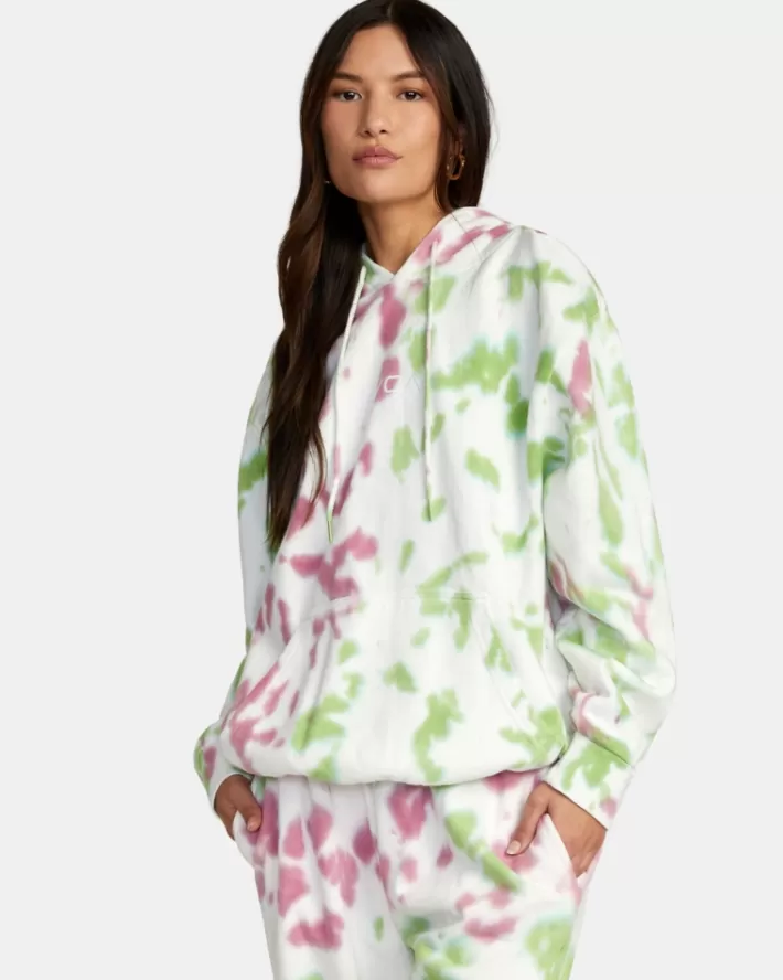 RVCA Moletom Com Capuz Little Tie-Dye Feminino | DQXTZF-051<MULHER Moletom Com Capuz