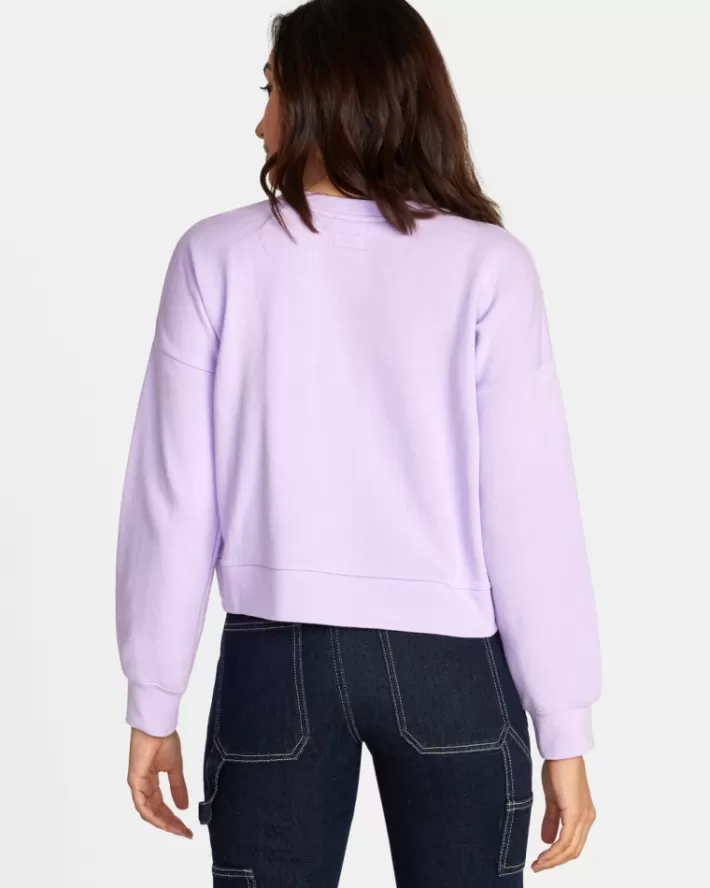 RVCA Moletom Com Capuz Mycelium Terry Pullover Feminino | HNQUKD-954<MULHER Moletom Com Capuz