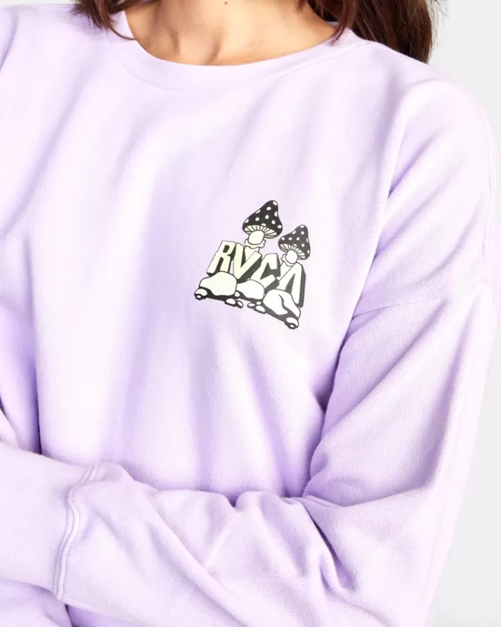RVCA Moletom Com Capuz Mycelium Terry Pullover Feminino | HNQUKD-954<MULHER Moletom Com Capuz