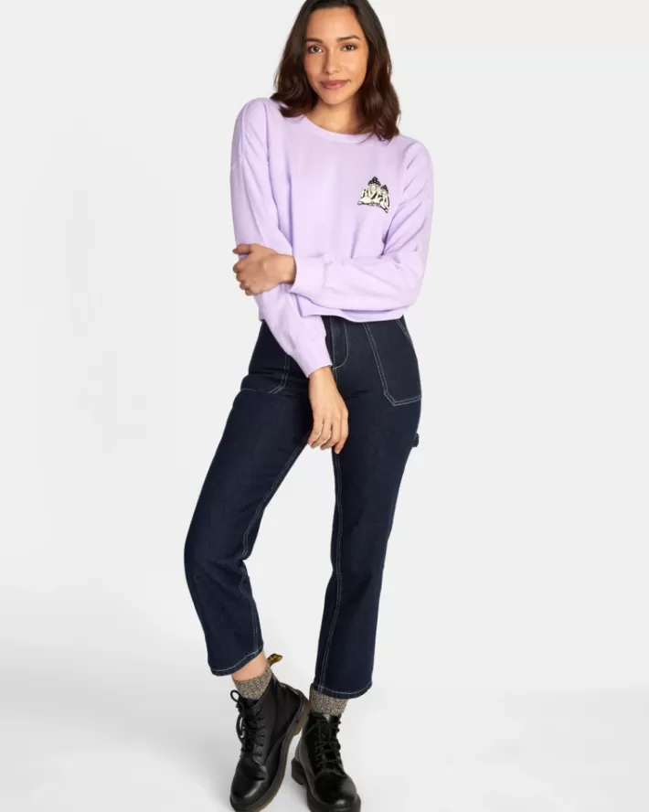 RVCA Moletom Com Capuz Mycelium Terry Pullover Feminino | HNQUKD-954<MULHER Moletom Com Capuz