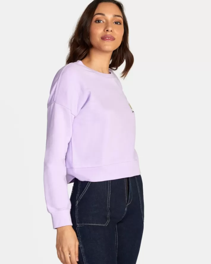 RVCA Moletom Com Capuz Mycelium Terry Pullover Feminino | HNQUKD-954<MULHER Moletom Com Capuz