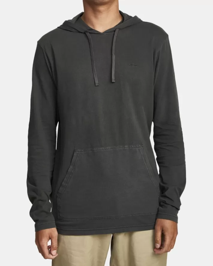 RVCA Moletom Com Capuz PTC Pigment Encapuzado Long Sleeve Tee Masculino | CQDHXT-248< Moletom Com Capuz