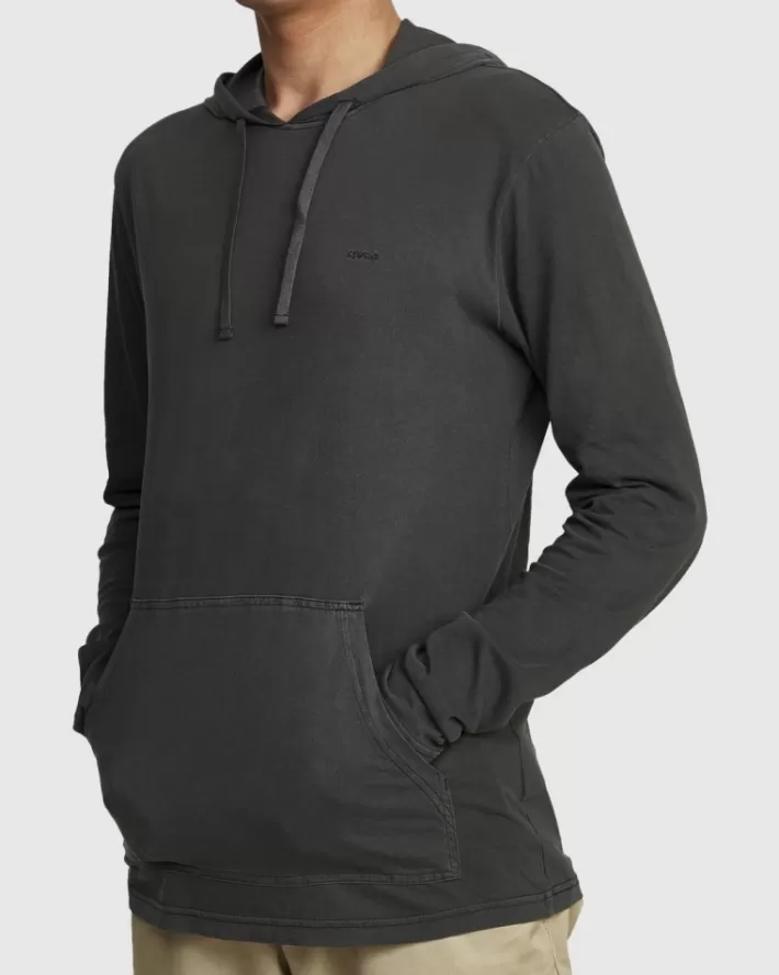 RVCA Moletom Com Capuz PTC Pigment Encapuzado Long Sleeve Tee Masculino | CQDHXT-248< Moletom Com Capuz