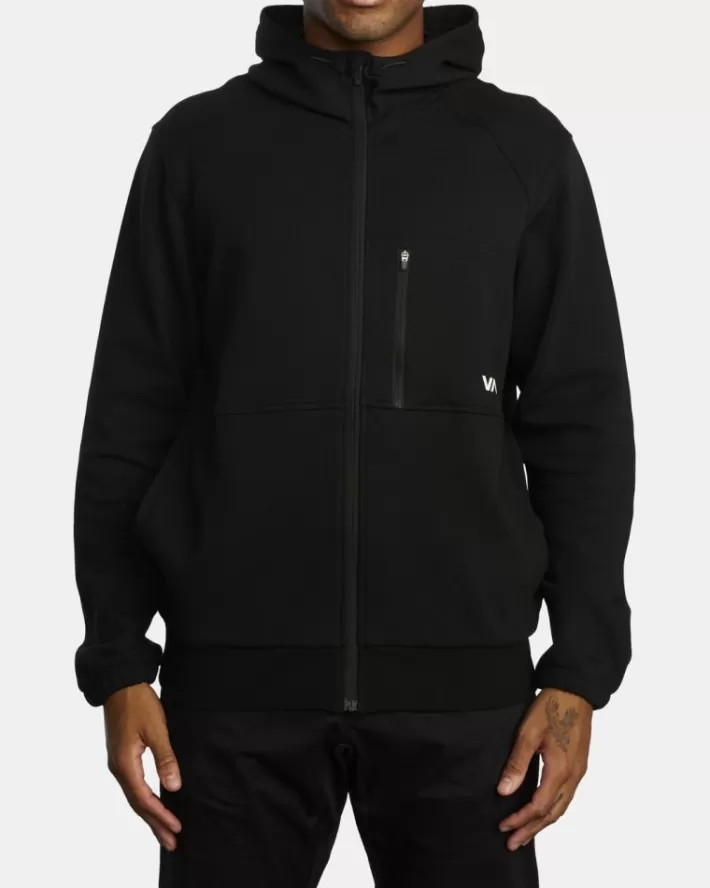 RVCA Moletom Com Capuz Tech Zip-Up Fleece II Masculino | QZFPDH-596< Moletom Com Capuz