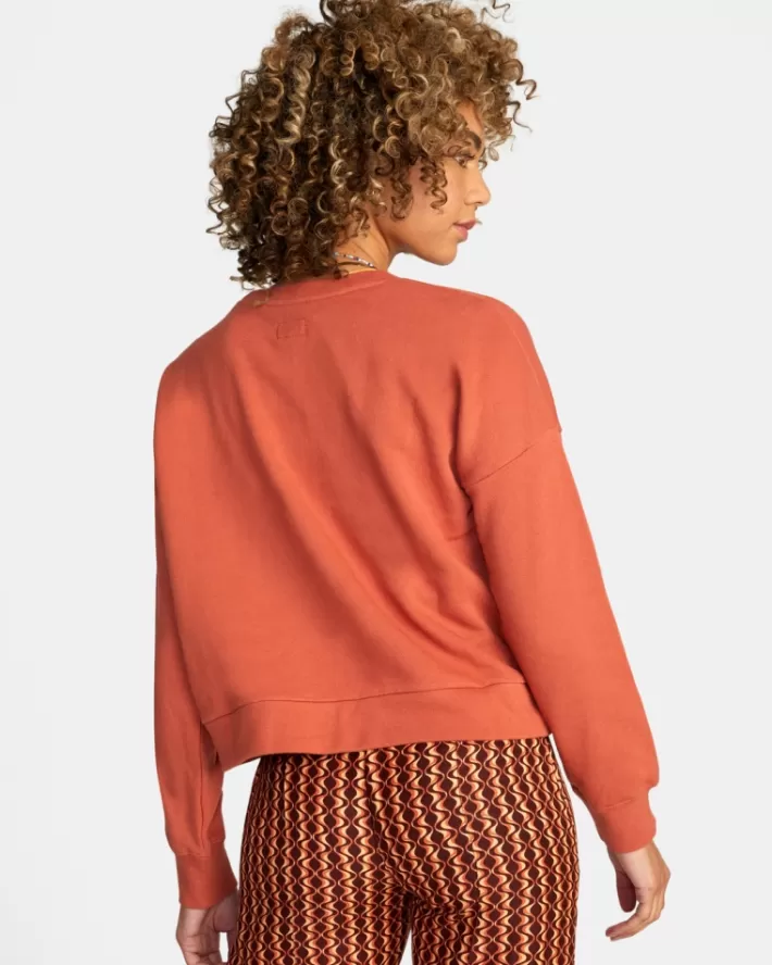 RVCA Moletom Com Capuz Vibe Terry Pullover Feminino | IXDANB-135<MULHER Moletom Com Capuz