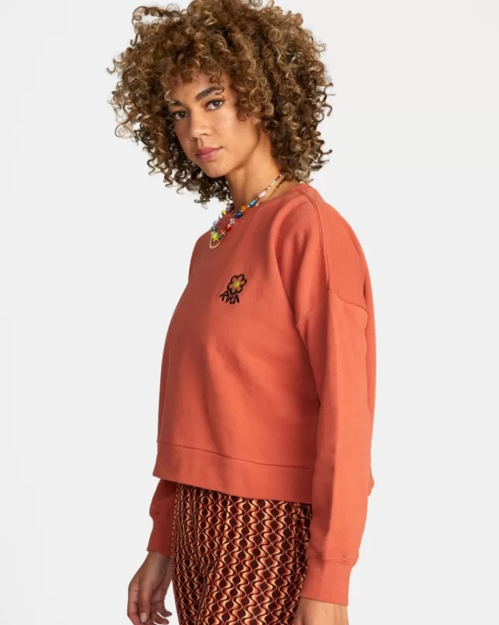 RVCA Moletom Com Capuz Vibe Terry Pullover Feminino | IXDANB-135<MULHER Moletom Com Capuz