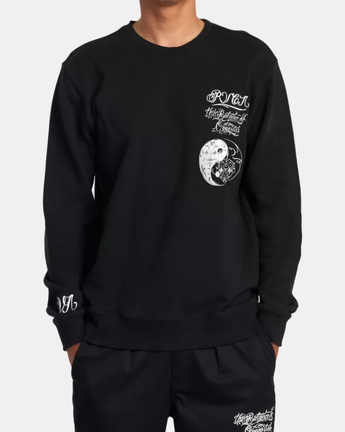 RVCA Moletom Mister Cartoon Crewneck Masculino | ZFHNMJ-263< Moletom