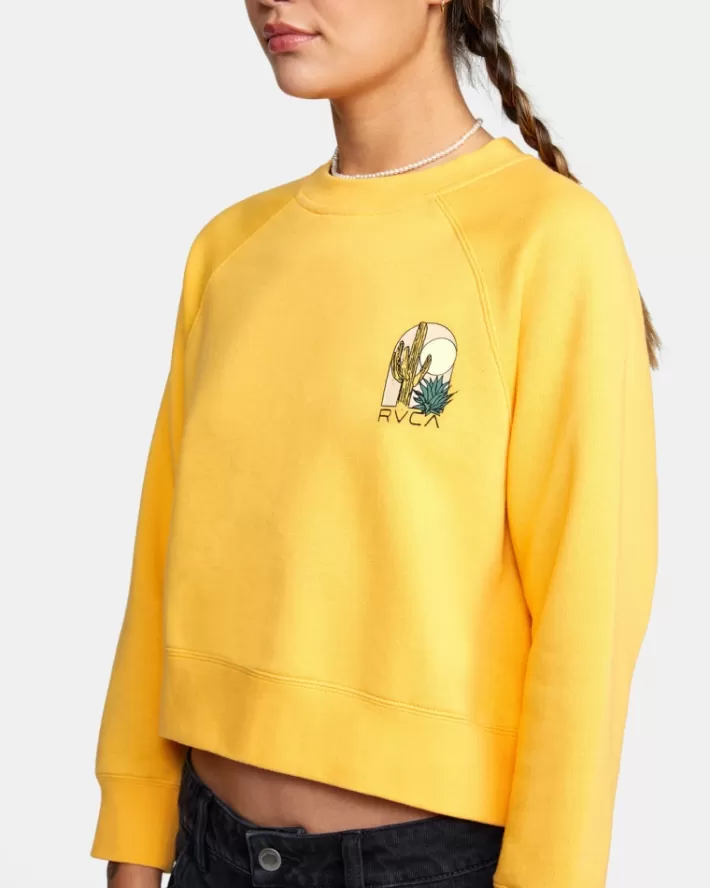 RVCA Moletom Oasis Crewneck Feminino | DBLWSH-458<MULHER Moletom