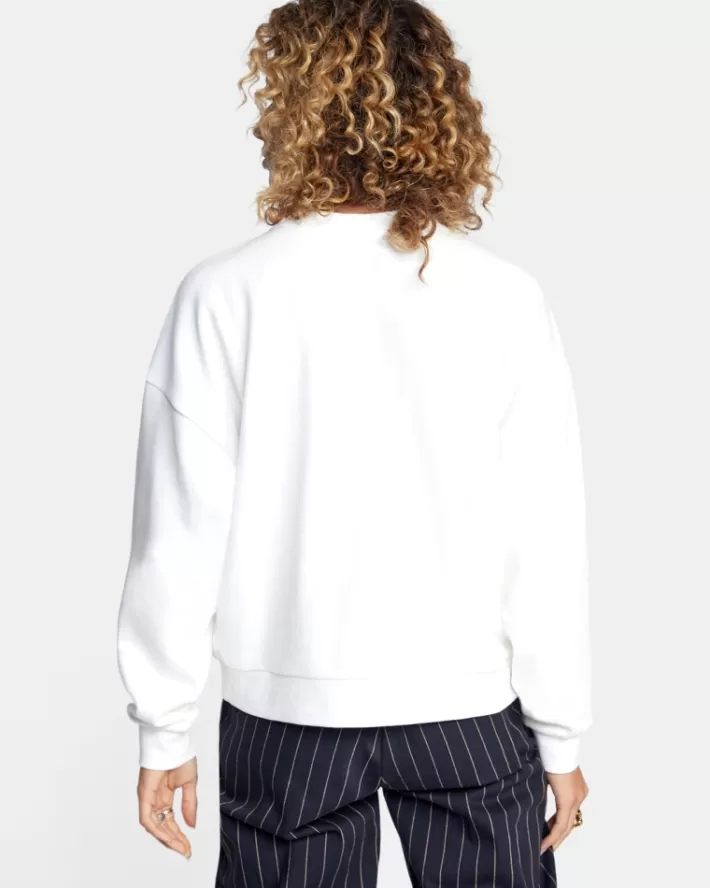 RVCA Moletom Renaissance Crewneck Feminino | YWQNPX-837<MULHER Moletom