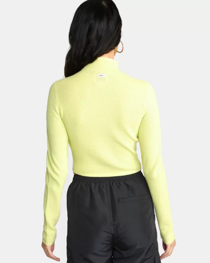 RVCA Suéteres Après Long Sleeve Crop Feminino | XCMWPA-964<MULHER Suéteres