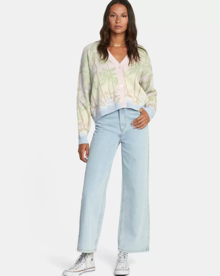 RVCA Suéteres For The Record Cardigan Feminino | LPSWEK-847<MULHER Suéteres