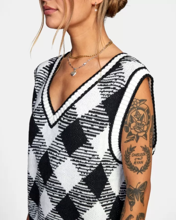 RVCA Suéteres Forget Me Not Oversized Vest Feminino | XHAKGS-853<MULHER Suéteres