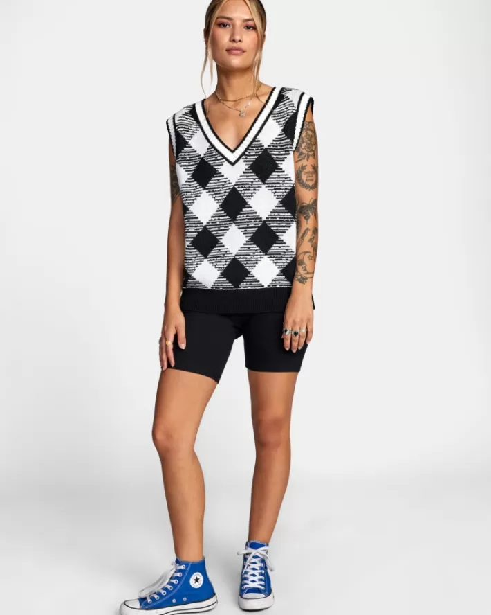 RVCA Suéteres Forget Me Not Oversized Vest Feminino | XHAKGS-853<MULHER Suéteres