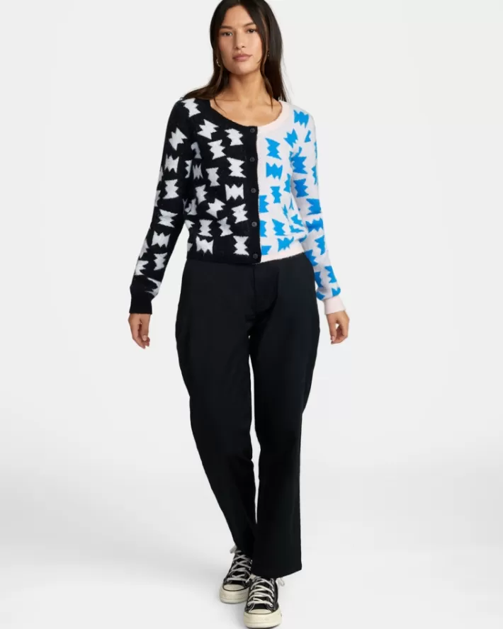 RVCA Suéteres LP x KLW Inverted Cardigan Feminino | OXNIBP-154<MULHER Suéteres