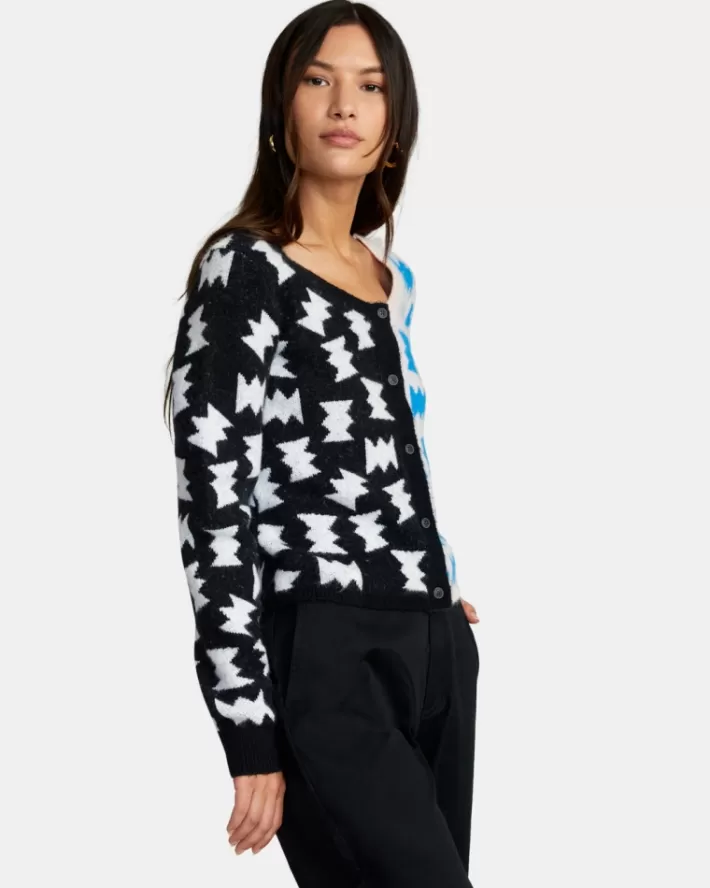 RVCA Suéteres LP x KLW Inverted Cardigan Feminino | OXNIBP-154<MULHER Suéteres
