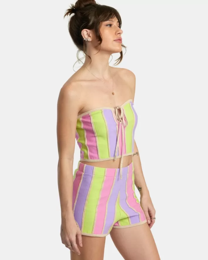 RVCA Suéteres Upswing Crop Feminino | OZJRFL-094<MULHER Suéteres