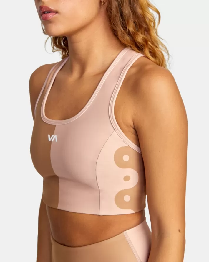 RVCA Sutiã Esportivo Linear Yang Feminino | CUYXKR-492<MULHER Sutiã Esportivo