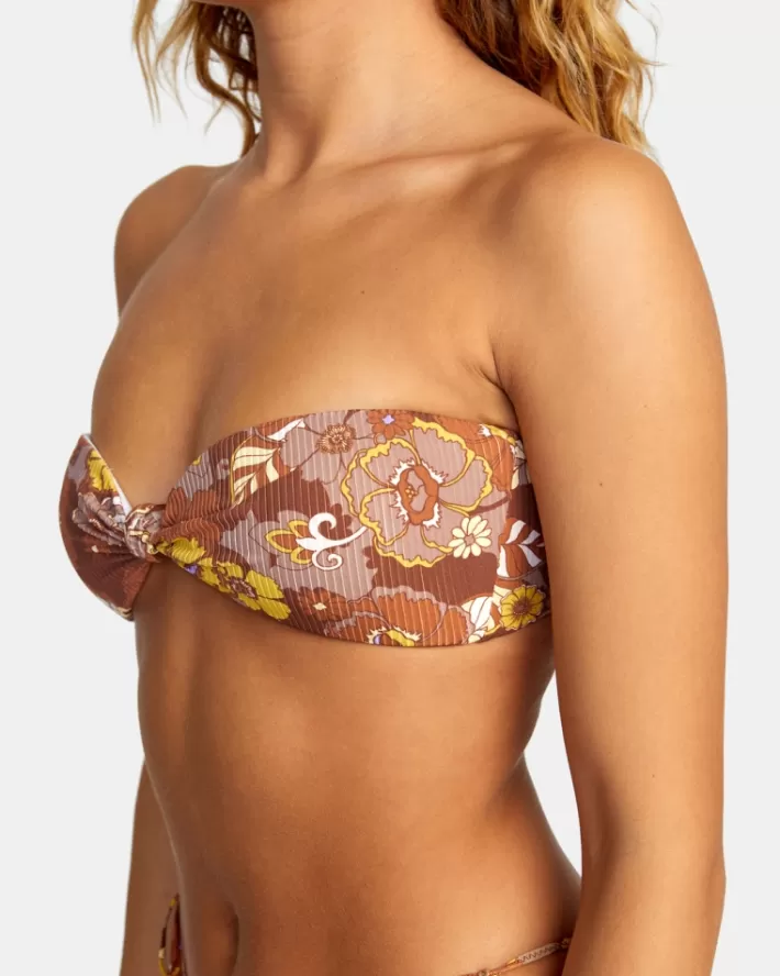 RVCA Tops De Biquíni Earth Bloom Bandeau Feminino | GFCMEI-195<MULHER Tops De Biquíni