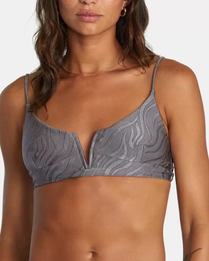 RVCA Tops De Biquíni Feral V-Wire Cropped Feminino | HGYQEB-349<MULHER Tops De Biquíni