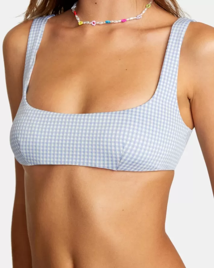 RVCA Tops De Biquíni Gingham Reversible Bralette Feminino | JFGPBI-206<MULHER Tops De Biquíni