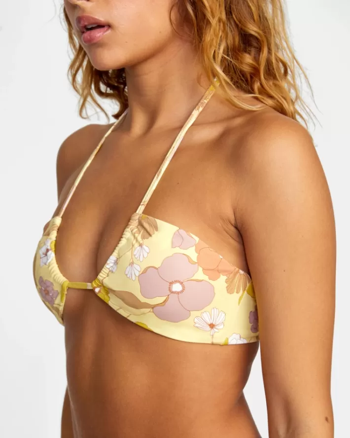RVCA Tops De Biquíni Haze Halter Feminino | OTFWUE-942<MULHER Tops De Biquíni