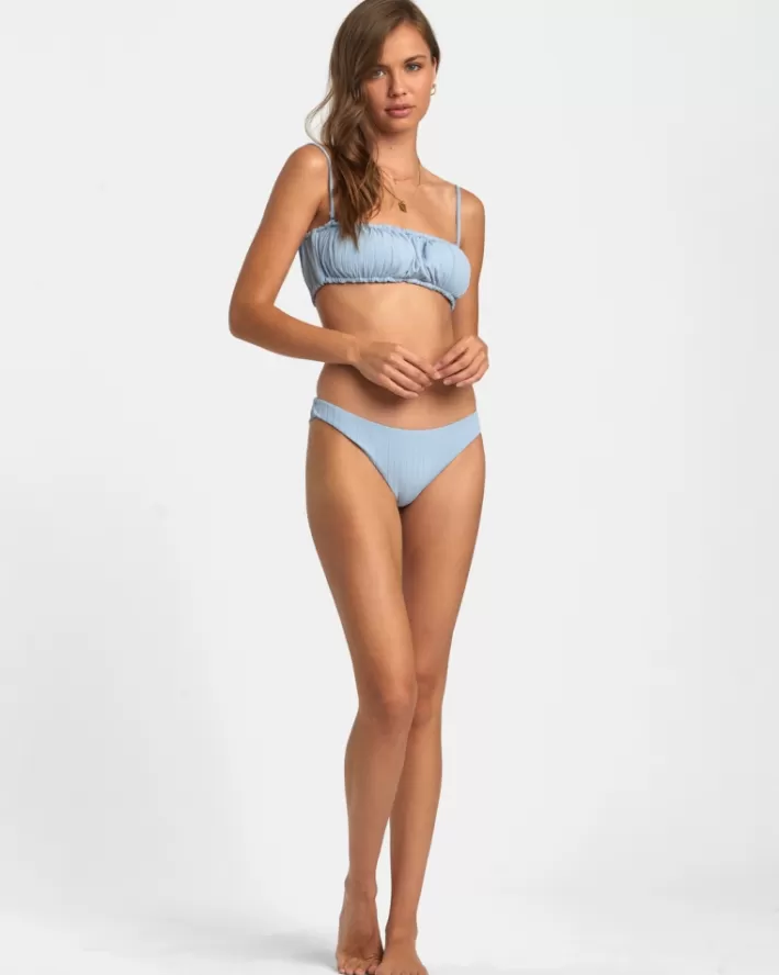 RVCA Tops De Biquíni Largos Rib 2-Way Bandeau Feminino | LIAWDP-234<MULHER Tops De Biquíni