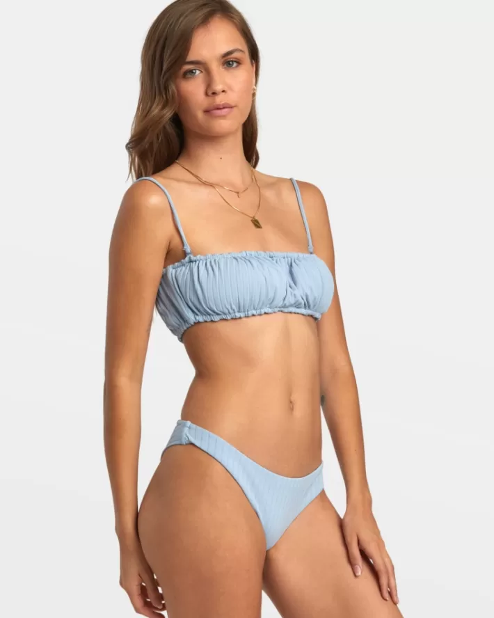 RVCA Tops De Biquíni Largos Rib 2-Way Bandeau Feminino | LIAWDP-234<MULHER Tops De Biquíni