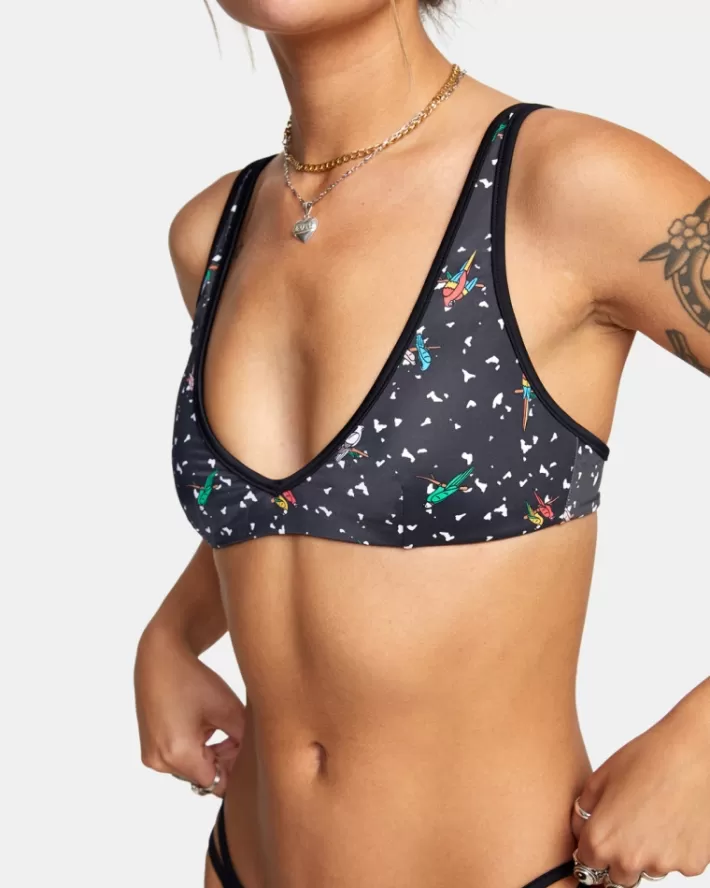 RVCA Tops De Biquíni LP x KLW Uncaged Bralette Feminino | RAMVLI-074<MULHER Tops De Biquíni