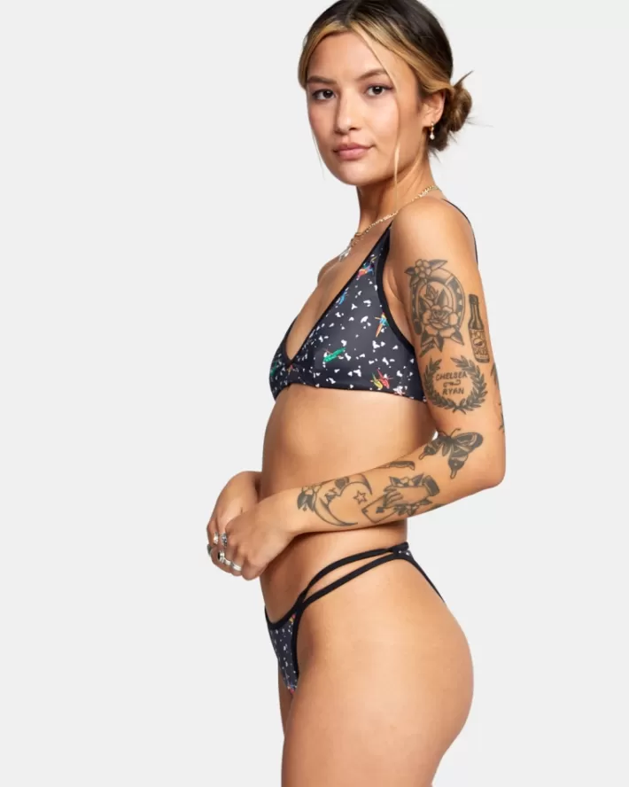 RVCA Tops De Biquíni LP x KLW Uncaged Bralette Feminino | RAMVLI-074<MULHER Tops De Biquíni