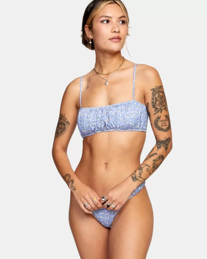 RVCA Tops De Biquíni Mille Bandeau Feminino | ZNGLIS-401<MULHER Tops De Biquíni