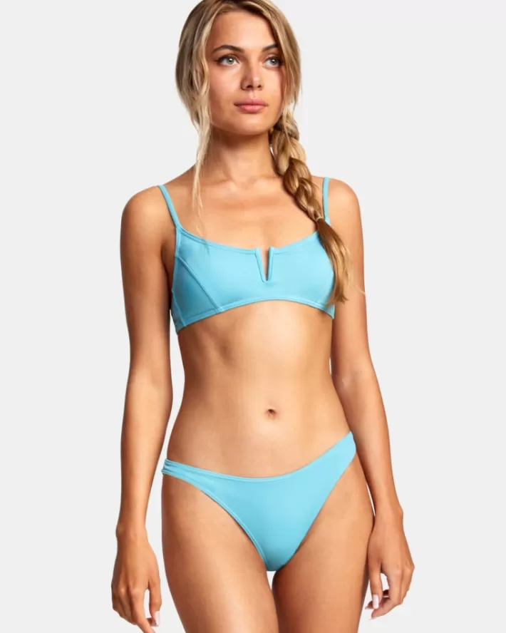 RVCA Tops De Biquíni No Matter V-Wire Bralette Feminino | JEBTFS-413<MULHER Tops De Biquíni