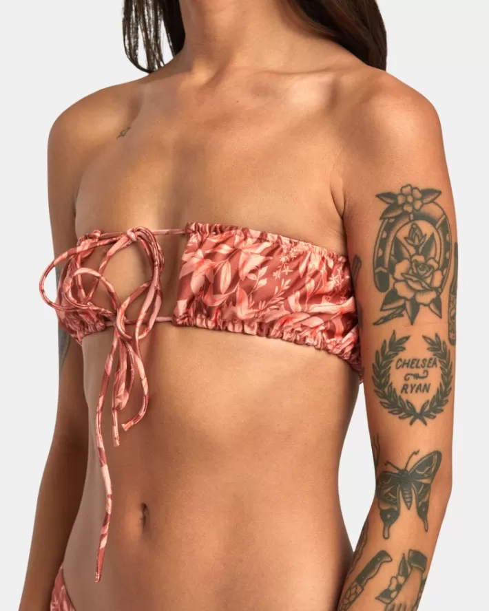 RVCA Tops De Biquíni Oasis 2-Way Bandeau Feminino | MNXWYT-750<MULHER Tops De Biquíni