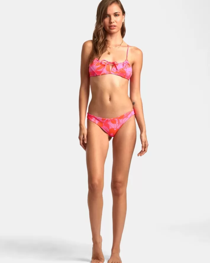 RVCA Tops De Biquíni Peony Tie Front Crossback Feminino | RYELIP-287<MULHER Tops De Biquíni